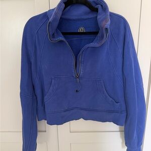 lululemon athletica Women's Blue Half-Zip Scuba Pullover sz M/L